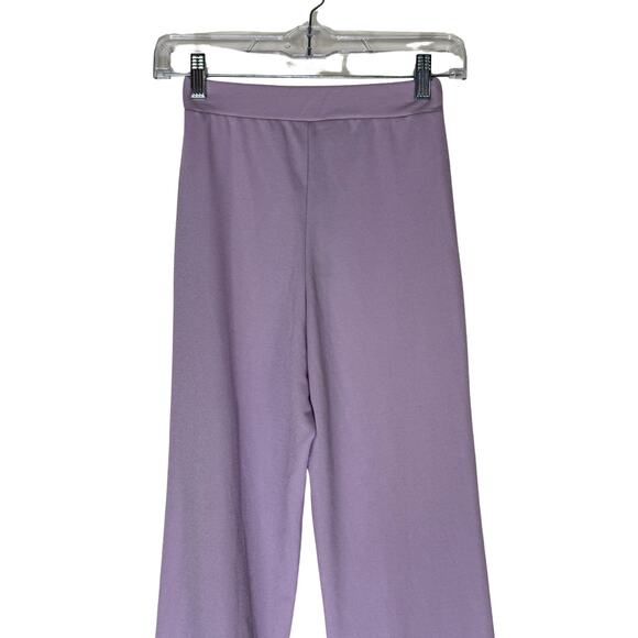 NWT Nasty Gal Lavender Purple Lightweight Textured Elastic Waist Pants Size 0 - Picture 5 of 9